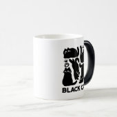 Black Cat Silhouetten - Niedliches Feline Design Verwandlungstasse (VorderseiteRechts)