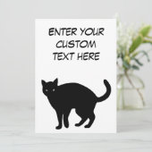 Black Cat Single Page Card Save The Date (Stehend Vorderseite)