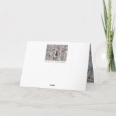 Black Cat Sitting Outdoors Karte (Rückseite)