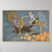 Black Cat Skeleton Ghost Hexendemon Poster (Vorne)