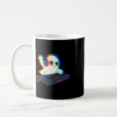 Black Cat Skeleton Hand Boop Halloween Katzen Love Kaffeetasse (Links)