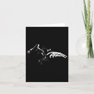 Black Cat Skeleton Hand Boop Halloween Niedliche K Karte