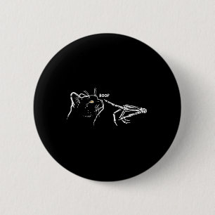 Black Cat Skeleton Hand Boop Halloween Pet Women G Button