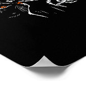 Black Cat Skeleton Hand Boop Halloween Pet Women G Poster (Ecke)