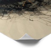 Black Cat Sketch "Feline Enigma" Poster (Ecke)