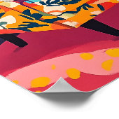 Black cat sleeping on the sofa poster (Ecke)