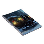 Black Cat Snowy Sleigh Ride Weihnachtsdekor Notizblock (Rechte Seite)