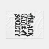 Black Cat Society Fleecedecke (Vorderseite (Horizontal))