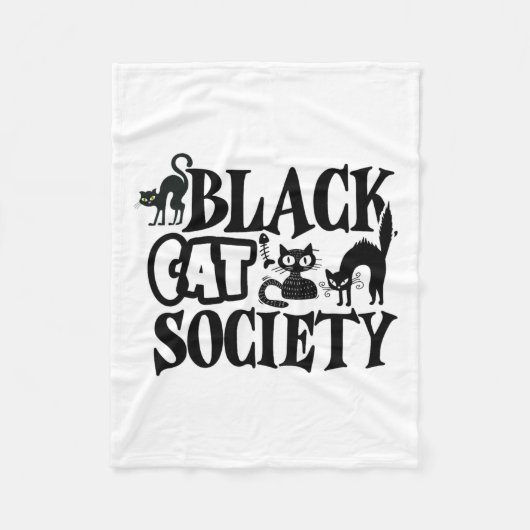 Black Cat Society Fleecedecke (Vorderseite)