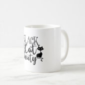 Black Cat Society Funny Halloween Niedlich Kaffeetasse (VorderseiteRechts)