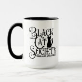 Black Cat Society Halloween Tasse (Links)