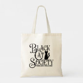 Black Cat Society Halloween Tragetasche (Rückseite)