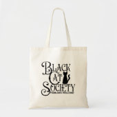 Black Cat Society Halloween Tragetasche (Vorne)