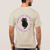 Black Cat Society T - Shirt Lila (Rückseite)