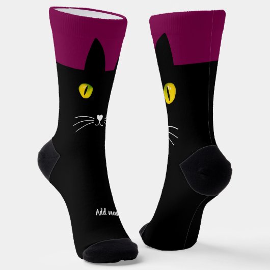 Black Cat Socks Geschenk für Katzen Liebhaber Socken (Gewinkelt)