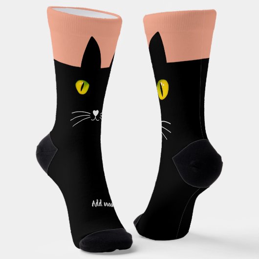 Black Cat Socks Geschenk für Katzen Liebhaber Socken (Gewinkelt)