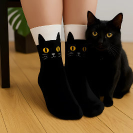 Black Cat Socks Geschenk für Katzen Liebhaber Socken