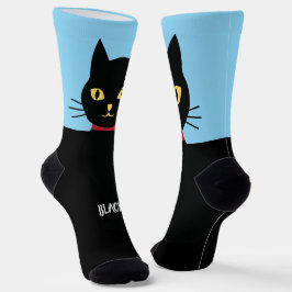 Black Cat Socks Gift for Cat Lovers Socken