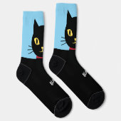Black Cat Socks Gift for Cat Lovers Socken (Rechts)