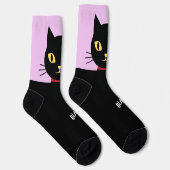 Black Cat Socks Gift for Cat Lovers Socken (Rechts)
