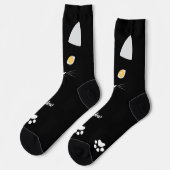 Black Cat Socks Gift for Cat Mom & Cat Dad Lovers Socken (Linkes Detail)