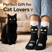 Black Cat Socks Gift for Cat Mom & Cat Dad Lovers Socken
