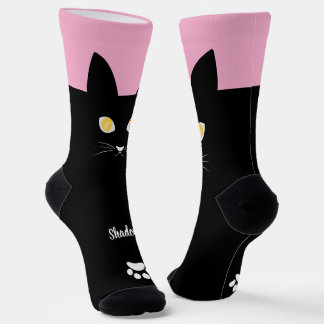 Black Cat Socks Gift for Cat Mom & Cat Dad Lovers Socken