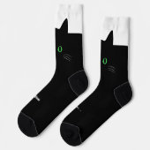 Black Cat Socks with Custom Name – Cute Gift Socken (Linkes Detail)