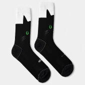 Black Cat Socks with Custom Name – Cute Gift Socken (Rechts)
