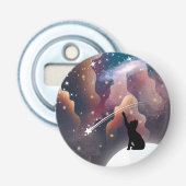 Black Cat Space Shooting Star Flaschenöffner (Vorderseite)