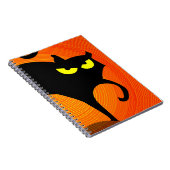 Black Cat Spiral Foto Notebook Notizblock (Rechte Seite)