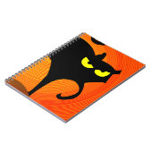 Black Cat Spiral Foto Notebook Notizblock (Linke Seite)