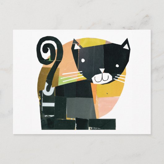 Black Cat Spooks Postkarte (Vorderseite)