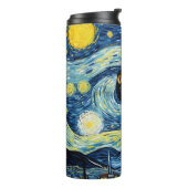 Black Cat Starry Night Thermosbecher (Nach links gedreht)
