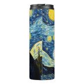 Black Cat Starry Night Thermosbecher (Rückseite)