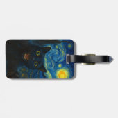 Black Cat Starry Night Van Gogh Cat Selfie Gepäckanhänger (Rückseite horizontal)