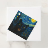 Black Cat Starry Night Van Gogh Cat Selfie Geschenkanhänger (Beispiel)