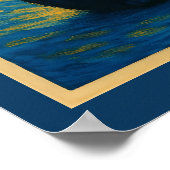 Black Cat Starry Night Van Gogh Poster (Ecke)