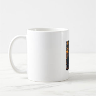 Black Cat Starry Night Van Gogh Pumpkins Bats Hall Kaffeetasse