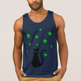 Black Cat Stars T - Shirt