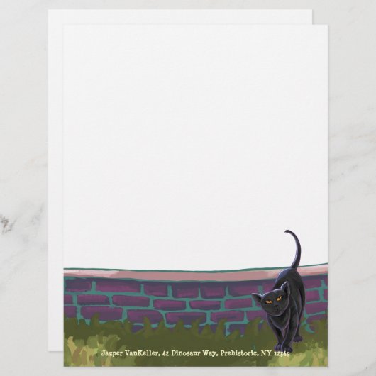 Black Cat Stationery (Vorne/Hinten)