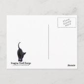 Black Cat Stationery Postkarte (Rückseite)