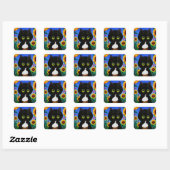 Black Cat Stickers Creationarts (Blatt)