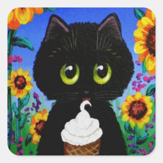 Black Cat Stickers Creationarts (Vorderseite)