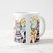 Black Cat Stil Herbst  Jumbo-Tasse (Vorderseite Rechts)