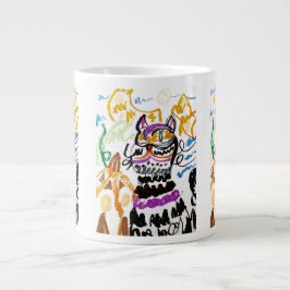 Black Cat Stil Herbst  Jumbo-Tasse