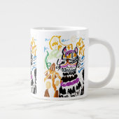 Black Cat Stil Herbst  Jumbo-Tasse (Rechts)