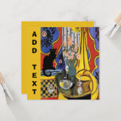 Black Cat Still Life Karte (Vorderseite/Rückseite Beispiel)