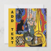 Black Cat Still Life Karte (Vorderseite)