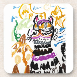 Black Cat style autumn  Getränkeuntersetzer
